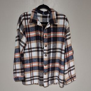 Womens Plaid Shacket